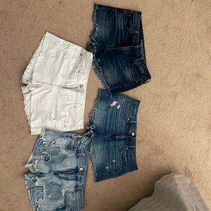 3 pairs of size 10 and 1 size 12 American eagle shorts